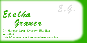 etelka gramer business card